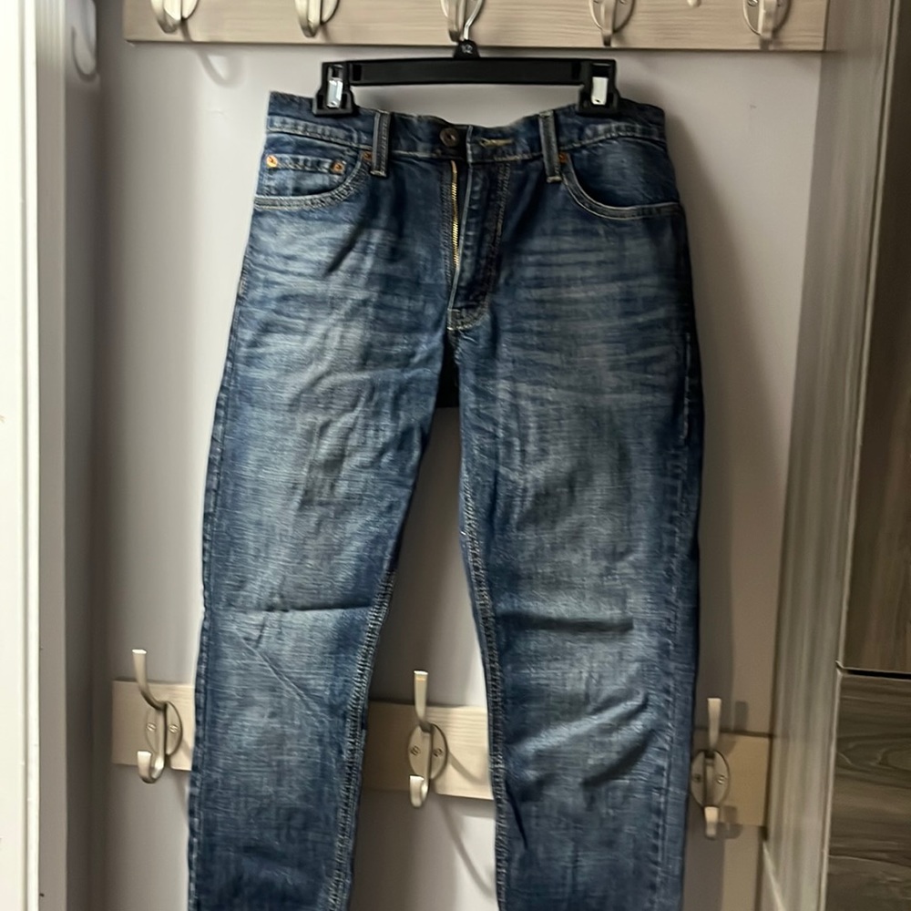 Mens Faded Blue Levi Strauss Jeans
